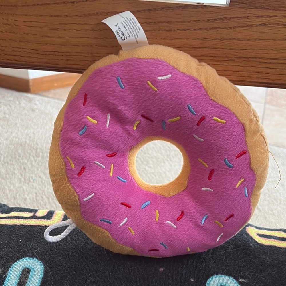 Universal The Simpsons Pink Donut Plush Toy with Sprinkles
